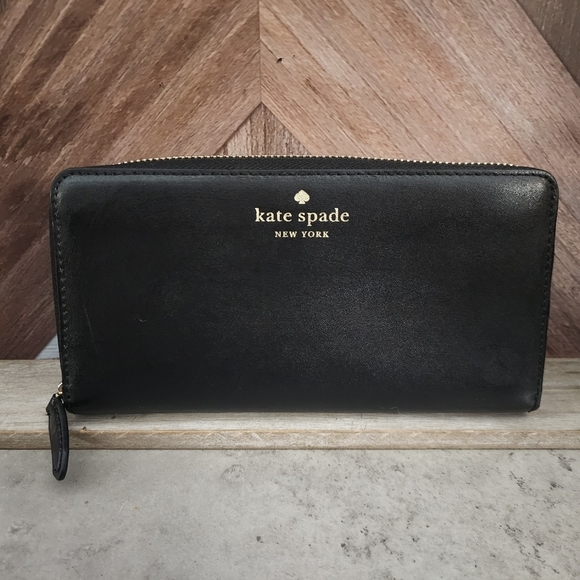 kate spade Handbags - KATE SPADE WALLET (Black Leather)